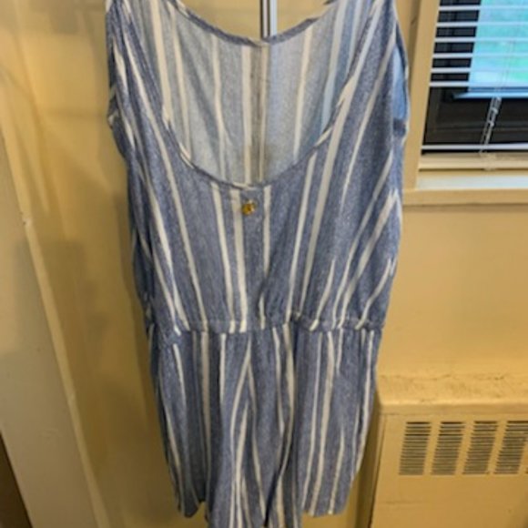 Blue Stripe Cover-Up Romper Hawaiian Tropic - Picture 2 of 5